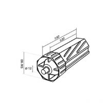 Rademacher - 4030 CAPSULE plastique pour SW60 D12 MM achstift, L120 MM