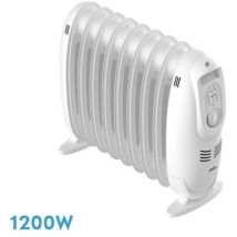 Fabrilamp - Radiador Aceite Irlanda 1200w Blanco 3potencias Termost.reg 9elementos Protec.segurid.asa 38,2x43x18cm