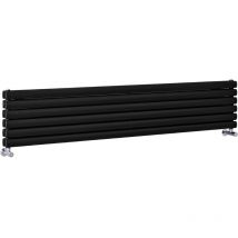 Revive - Radiador de Diseño Horizontal Doble 354mm x 1780mm en Negro Mate - Hudson Reed