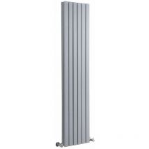 Sloane - Radiador de Diseño Vertical Doble Plateado 1600mm x 354mm x 72mm Plateado - Hudson Reed