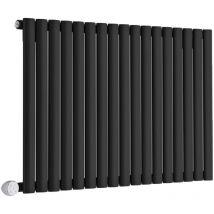 Radiador de Diseño Eléctrico Horizontal - Negro - 635mm x 1000mm x 55mm - Revive