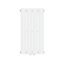 ML-Design Radiador 600 x 300 mm de Panel Para Baño / Salón Blanco De Acero Recubierto en Polvo Calentador con Conexión Central Estufa de Diseño