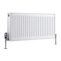 Hudson Reed Eco - Radiador Convector Horizontal Doble 400mm x 800mm x 103mm en Blanco
