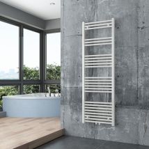 Bernstein - Toallero de baño de diseño en latón - Blanco - R18W - 1500x500mm, Sin toallero, kit de conexión blanco
