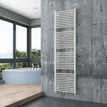 Bernstein - Toallero de baño de diseño en latón - Blanco - R18W - Sin toallero, 180x50cm, kit de conexión blanco