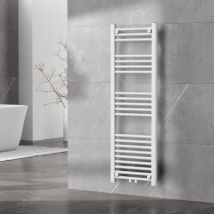 [neu.haus] - Radiador toallero mural Voss 425 w 21 tubos acero 120x40cm - Blanco