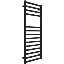 Ercos - Radiador toallero hidráulico negro mate 1200 x 500 mm Square ASSQAM490005001200 H1200 L500 INT470