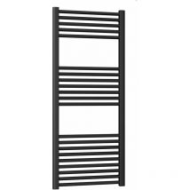 Ercos - Radiador toallero hidráulico negro mate 120 x 50 cm Ópera ASOPEM490005001200 H1200 L500 Z450
