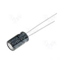Radial-Elektrolytkondensator 47UF 63Vdc 6,3x12mm Radial