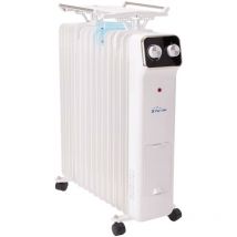 Purline - Radiateur d'huile blanc avec réservoir d'humidification