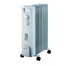 Radiateur À Huile Dedra 2000 W Avec Ventilateur - 9 Ailettes, Thermostat