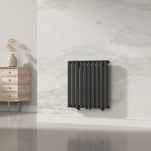 [neu.haus] - Radiateur à panneau plat Nore 449 w acier 60 x 60 cm noir