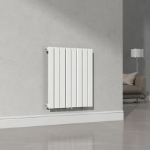 [neu.haus] - Radiateur à panneau plat Nore acier 459 w 60 x 60 cm blanc