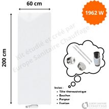 Stelrad - Radiateur Acier H.200 x L.60 cm Vertex Plan 1962W T21