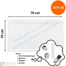 Stelrad - Radiateur Acier H.70 x L.70 cm 1071W T21