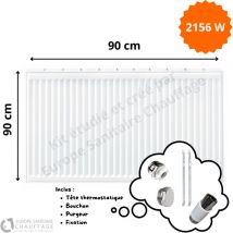 Stelrad - Radiateur Acier H.90 x L.90 cm 2156W T22