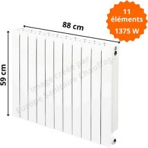 Global Radiatori - Radiateur aluminium horizontal vip 500 Hauteur 590 Puissance : 125 watts par élément Éléments 11 éléments