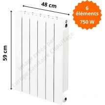 Global Radiatori - Radiateur aluminium horizontal vip 500 Hauteur 590 Puissance : 125 watts par élément Éléments 6 éléments