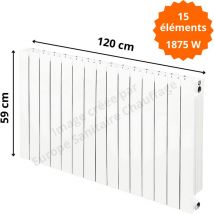 Global Radiatori - Radiateur aluminium horizontal vip 500 Hauteur 590 Puissance : 125 watts par élément Éléments 15 éléments
