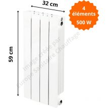 Global Radiatori - Radiateur aluminium horizontal vip 500 Hauteur 590 Puissance : 125 watts par élément Éléments 4 éléments