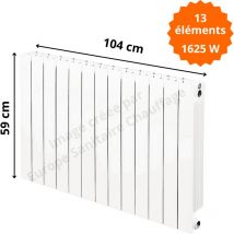 Global Radiatori - Radiateur aluminium horizontal vip 500 Hauteur 590 Puissance : 125 watts par élément Éléments 13 éléments