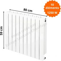 Global Radiatori - Radiateur aluminium horizontal vip 500 Hauteur 590 Puissance : 125 watts par élément Éléments 10 éléments