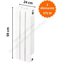 Radiateur aluminium horizontal VIP 500 Hauteur 590 Puissance : 125 watts par élément Éléments 3 éléments