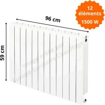 Global Radiatori - Radiateur aluminium horizontal vip 500 Hauteur 590 Puissance : 125 watts par élément Éléments 12 éléments