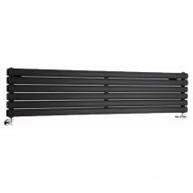 Vitality – Radiateur Design Horizontal – Noir – 35.4 x 160cm Double Rang - Hudson Reed