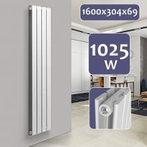 Helloshop26 - Radiateur chauffage centrale pour salle de bain salon cuisine couloir chambre à coucher panneau double 160 x 30,4 cm blanc