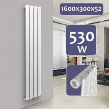 Radiateur chauffage centrale pour salle de bain salon cuisine couloir chambre à coucher panneau simple 160 x 30 cm blanc