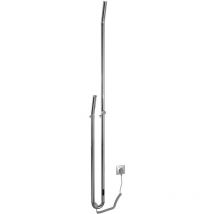 Sapho - Radiateur de serviette électrique duopasso avec minuteur, 122x1700mm, 45 w, chrome