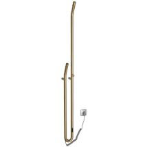 Sapho - Radiateur de serviette électrique duopasso avec minuteur, 122x1700mm, 45 w, tapis d'or