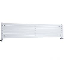 Hudson Reed Vitality – Radiateur Design Horizontal – Blanc – 35.4 x 178cm