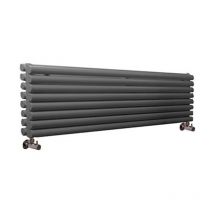 Vitality – Radiateur Design Horizontal – Anthracite – 47.2 x 178cm Double Rang - Hudson Reed
