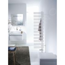 Zehnder Gmbh - Zehnder Yucca Asym - Radiateur de salle de bains 872 x 478 mm, droit, simple rangée, chromé YAC-090-050