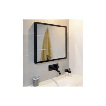 Verelec - Radiateur electrique 400W surface verre miroir (sans régulation) 619x619x45mm encadrement noir 230V classe ii prima