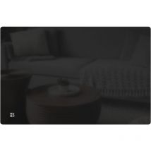 Bestherm - Elektrische Festheizung mit trockener Trägheit aus Keramik, Glasfront, 1500W iris horizontal schwarz (ohne Stecker)