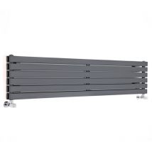 Sloane – Radiateur Design Horizontal – Anthracite – 35.4 x 160cm Double Rang - Hudson Reed