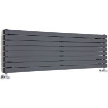Sloane – Radiateur Design Horizontal – Anthracite – 47.2 x 160cm Double Rang - Hudson Reed