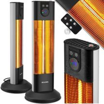 Tectake - Radiateur infrarouge Solaris Terra 1500W avec fonction minuterie - noir