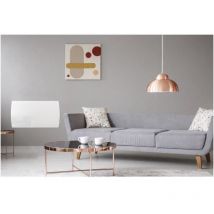 Oceanic - Radiateur électrique fixe a inertie seche céramique 1500W Rubis - Façade verre - Blanc - nf