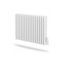 Radiateur électrique 2000W tubulaire fluide caloporteur horizontal 1150x600mm blanc thermostat radio tempco rf epok finimetal