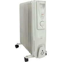 Radiateur Mobile Bain D'Huile 2500w - Blanc - Voltman