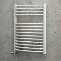 Radiateur sèche-serviette à eau chaude Europa, blanc, inertie fluide, vertical, Schulte, 70 x 50 cm, 330 W
