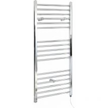 Kent - Sèche-Serviettes Design Électrique Moderne Plat - Chromé - 120 cm x 50 cm - Hudson Reed