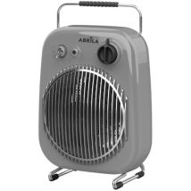 Radiateur Soufflant Électrique Martinique Gris/Noir 2000W 2 Puissances 2 Fonctions Thermostat Anti-Basculement (35,4x21,8x15,5cm