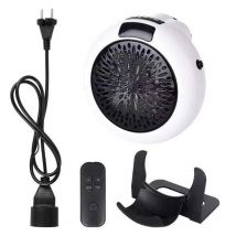 Cyslmuk - Radiateur Soufflant Mural Electrique Chauffage Prise Murale avec Thermostat et Minuterie Chauffage sur Prise avec Télécommande, Salon,