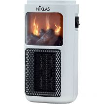 Radiateur soufflant Niklas avec plugin ptc distributeur céramique fuego 400W 11x10xH19 cm
