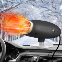 Tonchean - Radiateur soufflant,Chauffage de voiture portable 12 v 150 w, 2 en 1, chauffage de voiture et ventilateur de refroidissement de pare-brise